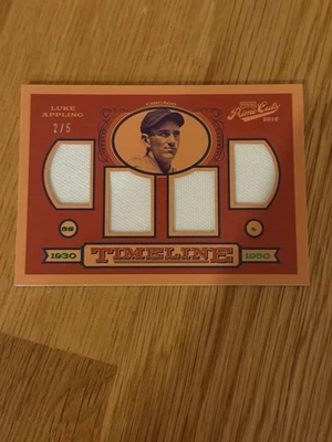 2016 Panini Prime Cuts Luke Appling Quad Relic Jersey Green /5 - Image 1 of 2