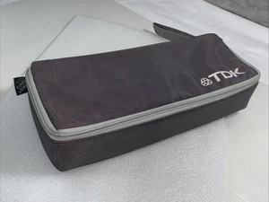 By Case Logic TDK Vtg 15 Cassette Tape Case Holder Zippered Softshell Storage - Picture 1 of 23