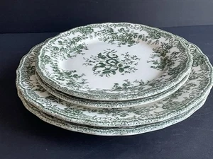 "Juego de 2 platos de cena de cerámica Portugal Zara Home 10 3/4"" verde floral" - Imagen 1 de 6