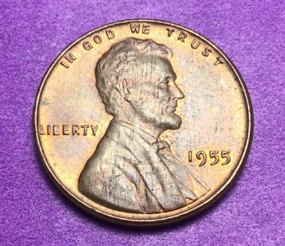 1955P LINCOLN CENT LAMINATION ERRORS - Image 1 of 4