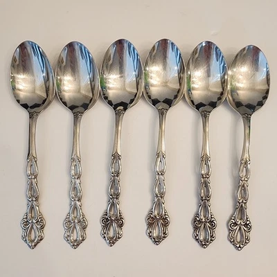 Oneida Chandelier Large Serving Spoons Set 6 Community Stainless Flatware - Image 1 of 4