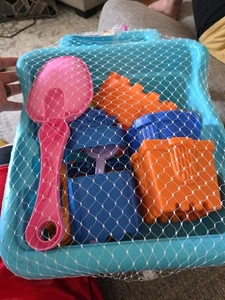 American Plastic Sand Toys Set...No Truck..Nur Sandspielzeug...2 Extra Eimer - Bild 1 von 8