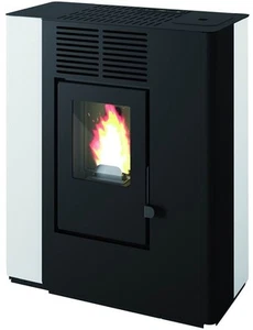 Stufa a Pellet Nella 9,2 Kw Canalizzabile Bianco Punto Fuoco - Foto 1 di 1