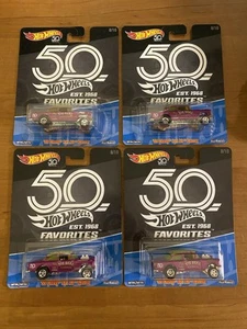Hot Wheels 50th Anniversary’55 Chevy Bel Air Gasser Big Deal (4 Cars) - Picture 1 of 2