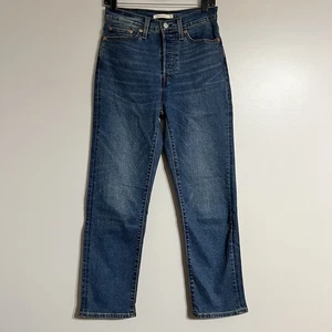 Women’s Levi’s Wedgie Straight Leg Jeans Size 27 Button Fly Medium Wash Casual - Picture 1 of 8