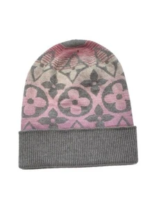 LOUIS VUITTON Mütze Monogram Sunset Grau Wolle Vollmuster Herren Strickmütze Gebraucht - Bild 1 von 5