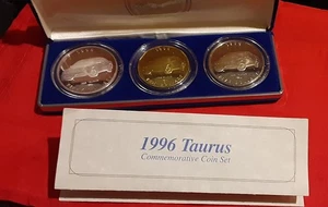 1996 FORD TAURUS COMMEMORATIVE 3 COIN SET FROM MARSHALL ISLANDS - Picture 1 of 10