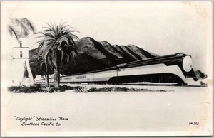 1940er Southern Pacific Railroad Foto RPPC Postkarte "Daylight Streamline Train" - Bild 1 von 2