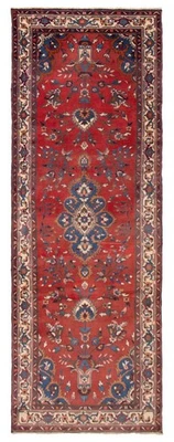 Alfombra de corredor tradicional oriental vintage anudada a mano de 3'10" x 10'10" Foto 1 de 4