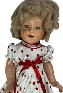 BEAUTIFUL Vintage 1930s Ideal Shirley Temple 18" Composition Doll Wig Sleep Eyes - Picture 1 of 15
