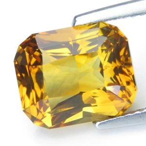 4.52Cts Natural Fantastic Radiant Cut Citrine 10.9x9mm Loose Gemstone - Picture 1 of 5