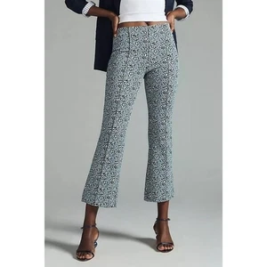 Maeve Anthropologie The Margot Kick Flare Cropped Paisley Pants On XL - Picture 1 of 8