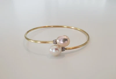 PULSERA MARCO BICEGO ORO 18K ÁFRICA PERLAS Y DIAMANTES Foto 1 de 4