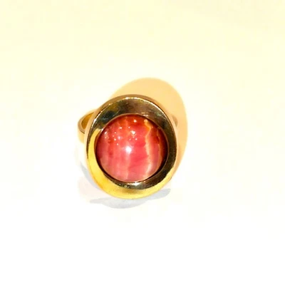 Ring  8 kt =333 Gelbgold Gr 51  Rhodochrosit  besonders schön,  11 mm  8 ct - Bild 1 von 4