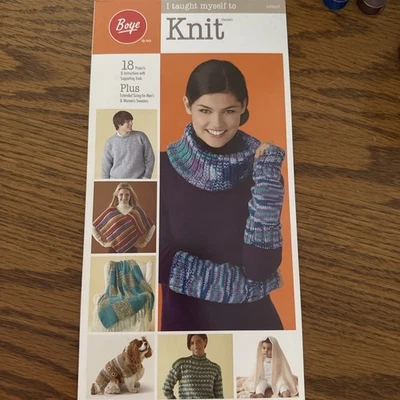 ~I taught myself Knitting ©2014 Boye Craft Learning Paperback Book 361698000M~ - Image 1 of 2