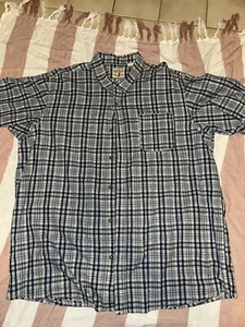 Red Head Button Up Shirt Men's XLarge Short-Sleeve Seersucker Multicolor Plaid - Picture 1 of 4