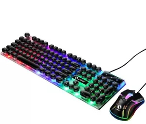 Gaming Keyboard and Mouse Ergonomic LED Backlight for PC Laptop+Mouse Pad - Picture 1 of 3