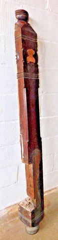 Antique Victorian Style Half Newel Post - C. 1880 Walnut Architectural Salvage Cover