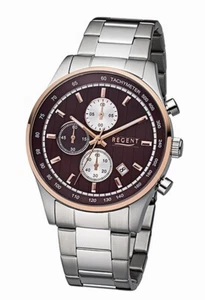 Sportlich-eleganter REGENT Quartz Chronograph 43 mm - SEIKO WERK UVP* 168,00 EUR - Picture 1 of 3