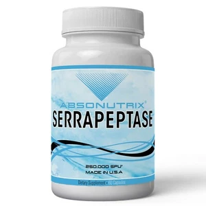 3 Absonutrix Serrapeptase 250000SPU 60 Reducir la inflamación Promover la salud del corazón - Imagen 1 de 5