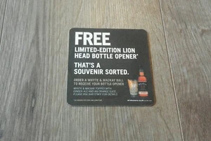 Whyte & Mackays Scotch Whisky Bottle Opener Beermat - Picture 1 of 2