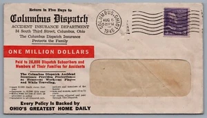 1945 Columbus, Ohio Columbus Dispatch Insurance Advertising Envelope - Picture 1 of 2