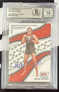 Alexa Grasso signed 2023 Panini Immaculate UFC Card. Beckett COA. Encapsulated - Picture 1 of 1