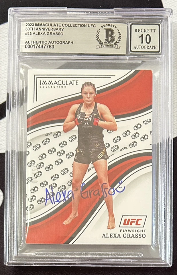 Alexa Grasso signed 2023 Panini Immaculate UFC Card. Beckett COA. Encapsulated - Image 1 of 1