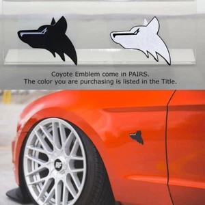 Fits (2) Coyote Emblem - Mustang GT 5.0 Fender Emblem F150 Badge Matte Black - Picture 1 of 1