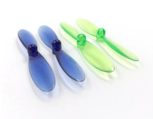 Hubsan X4 H107L Transparent Clear Blue and Green Propeller Blades Props - Picture 1 of 1