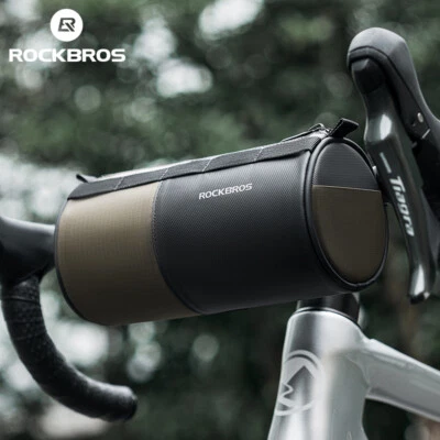 ROCKBROS Bike Handlebar Bag Bicycle Front Frame Storage Roll Bag +Shoulder Strap - Image 1 of 4