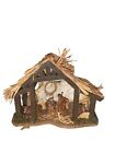 2002 6” Fontanini Heirloom Nativity Stable Thatched Roof Roman Inc.