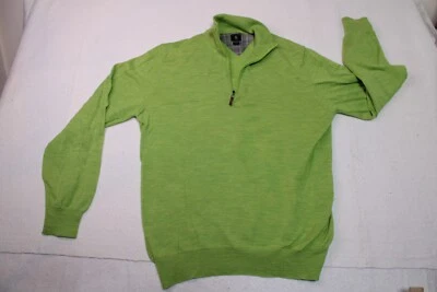 Robert Talbott Pullover L Men Green ¼ Zip wool No Flaws made in ITALY sweater - Image 1 of 4