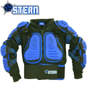 KIDS STERN MOTOCROSS BODY ARMOUR PROTECTION BLUE bionic suit jacket quad bike - Picture 1 of 2