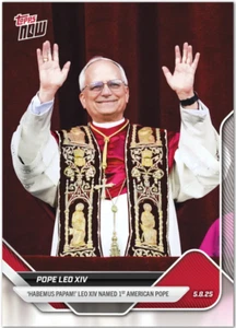 2025 Topps Now Pope Leo XIV 1st American Pope - Card in Hand. - Picture 1 of 2