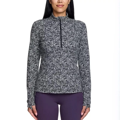 Spyder Ladies' Fleece Printed Half Zip Thumbhole Slits Fleece Fabric - Image 1 of 4