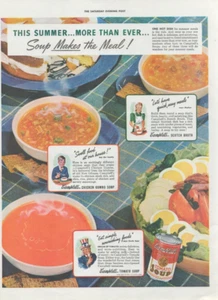 1942 Campbell's Soup Uncle Sam Eat Simple Nourishing Food Vintage Print Ad - Bild 1 von 1