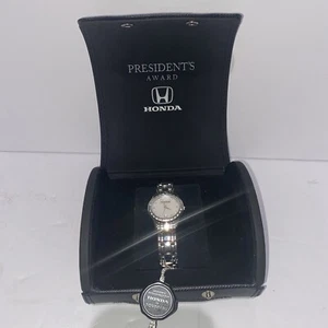 Tourneau Womens Black Bezel Watch Honda President's Award Box Case NEEDS BATTERY - Picture 1 of 8