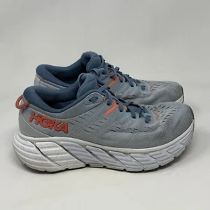 Hoka One One Gaviota 4 Womens 7 D Wide Blue Mesh Running Walking Shoes Sneakers - Picture 1 of 20