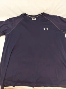 Under Armour Heat Gear T Shirt. Large. Navy Blue. - Picture 1 of 4