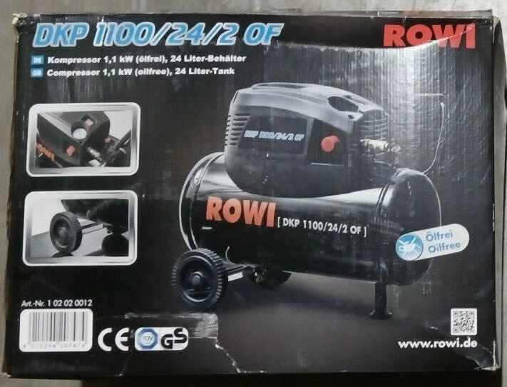 Rowi Kompressor 1,1 kW ölfrei DKP 1100/24/2 OF