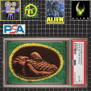 1979 Topps Alien Sticker - 7 Face of the Space Jockey - PSA 6 EX-MT - Picture 1 of 4