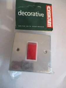 INTERRUPTOR CONTACTUM S3756PCW 45 AMP DP ROJO CROMO PULIDO - Imagen 1 de 1