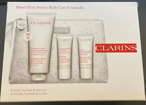Clarins Body Care Essential Collection, Exfoliate, Hydrate, Gift Set. New. - Picture 1 of 3