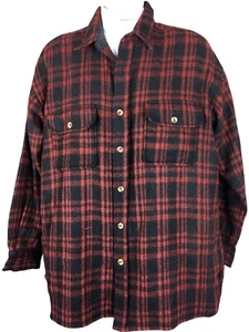 Mens NWT Vtg Mervys wool button front shirt Jacket Large L New 90s 1990s NOS - Picture 1 of 6