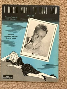 I DON'T WANT TO LOVE YOU ( LIKE I DO) 1944 NOTEN  - Bild 1 von 1