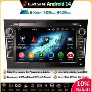8-Kern DAB+Android 14 Autoradio GPS Opel Corsa D/C Astra H Zafira Meriva Signum - Bild 1 von 22