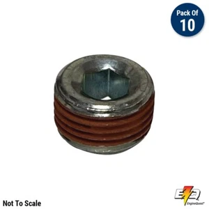 1/2" NPT Pipe Plug, Vibra-Seal Coating | 1/2" X .550” NPT Threaded | ( 10 ) pack - Picture 1 of 6