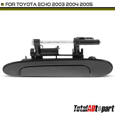 Manija de puerta exterior negra lisa para Toyota Echo 2003 2004 2005 conductor trasero LH Foto 1 de 4
