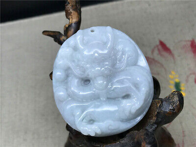 100% Chinese Artisan Hand-carved Delicate Natural Jadeite Dragon Pendant 311 • 26.39$